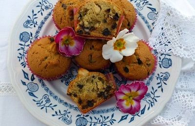 Muffins noisettes/chocolat à la farine de millet 