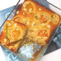 Gâteau comme un gratin abricots-amandes