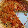 Quiche aux oignons et champignons frais