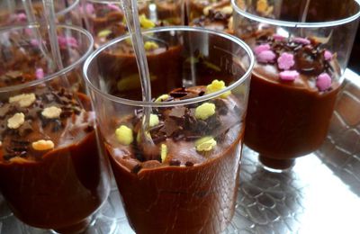 Mousse au chocolat noir à la guimauve