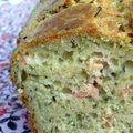 Cake à la rillette verte pour filles en goguette sur la route d'Aurillac 
