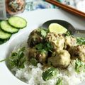 Boulettes de porc au curry vert