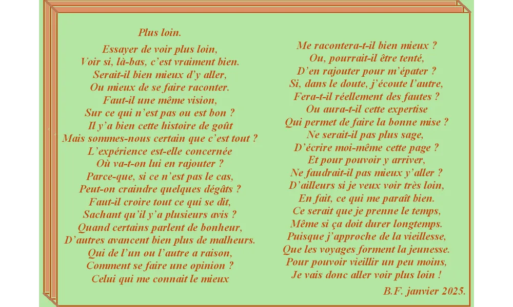 Plus loin