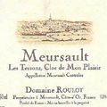 Meursault Tesson Clos de Mon Plaisir 2002 du Domaine Roulot (Antoine)