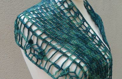 Patron pdf Posidonia châle au crochet/Pattern Pdf Posidonia shawl crochet/Patrón pdf Posidonia chal de crochet