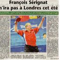 François Sérignat n'ira pas aux JO de Londres...