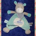 Doudou âne cheval Picotin, bleu gris, baby nat, plat, www.doudoupeluche.fr