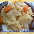 Chou pommé braisé aux merguez