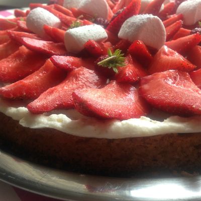 Gourmande aux fraises!