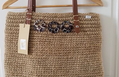Les sacs cabas au crochet en ficelle de jute "fibre naturelle" ...bag market crochet jute......100% Vegan!
