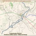 Carte des environs de Fontenay le Comte avant le Xe siècle - Motte féodale du RULLAN (la tour de Rulhan)