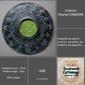 Cadre rond vert de gris