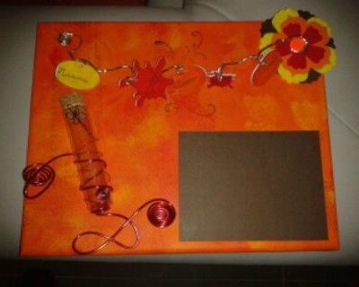 En plus des bijoux, j'ai également fait un cadre