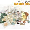 Une page avec le Mini Kits Embellissements Scrap' Market du mois de Février !