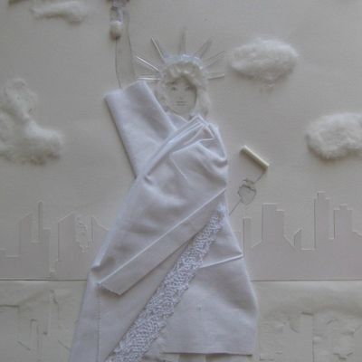 Pour leur premier sujet de l'année les 5° avaient comme contrainte le Blanc, rien que le blanc....