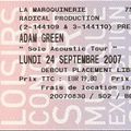 Adam Green - Lundi 24 Septembre 2007 - La Maroquinerie (Paris)