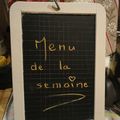 MENU DE LA SEMAINE N° 15