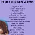 CARTE DE LA SAINT VALENTIN AVEC POEME