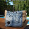 Sac Sardine & Cie Jean/Jute