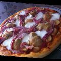 Pizza artichaut jambon cru & mozzarella