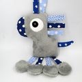 Doudou cheval gris et bleu