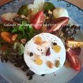 Salade mélangée au chèvre et fruits secs 