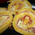 Gateau roulé au roquefort et jambon