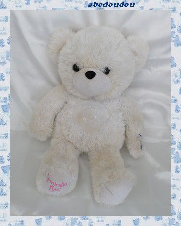 Doudou Peluche Ours Blanc LUMICALIN