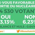 93,13 % pour la sortie du nucléaire ! Les résultats de la votation citoyenne après une semaine de campagne