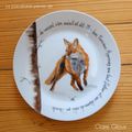 Peinture sur assiette en porcelaine