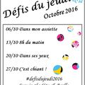 Les défis du jeudi 2016 # 33