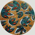Médaillon mosaïque - Feuilles -