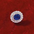 Superb sapphire and diamond brooch