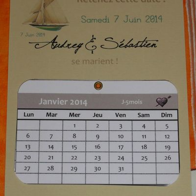 Mariage - Save the date Calendrier