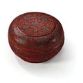 A red-lacquer Ming-style circular large box and cover, Japan, 19th century