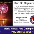 HAPPY NEW YEAR 2008 ! Martial Arts HAM DO Argentina  