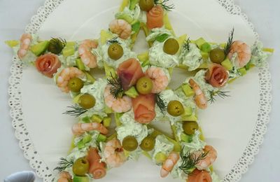 Tarte apéro étoile de Noël