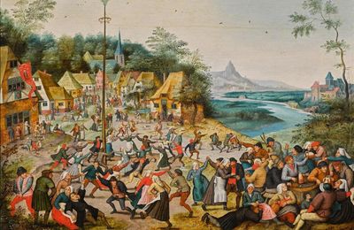 Pieter Brueghel the Younger, St. George's kermis with the dance around the maypole, 1627