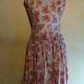 R1345 : Robe coton fleurie 50's T.36