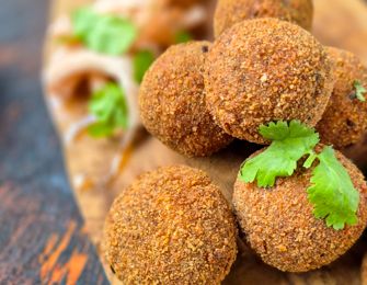 Arancini poireaux miso