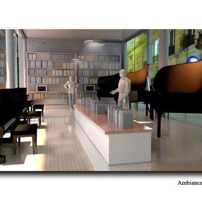 images d'un projet de fin d'études (complexe dédié aux musiques)