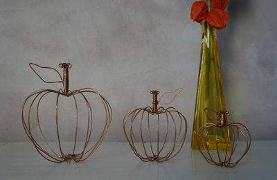 Déco Automnale - Diy  Pommes fil de fer et couleur cuivrée