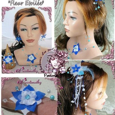 Collection "Fleur étoilée" parure 3 à 6 pièces