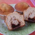 Muffins à la vanille et coeur au carambar...