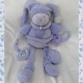 Doudou Ours Pantin Activités Douceur Macaron Violet Doudou Et Compagnie