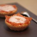 Tartelettes chèvre-saumon, espuma de fenouil