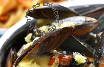 Moules au boursin ail et fines herbes