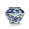  ‘Kraak Porcelain’ Jar in Blue and White, China, Wanli six-character mark in a double-circle on the underside and period (1573-1