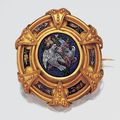 Antique Gold and Micromosaic Brooch, third quarter of the 19th century