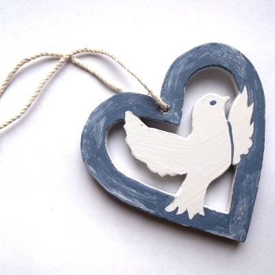 La colombe, dans un style shabby chic 